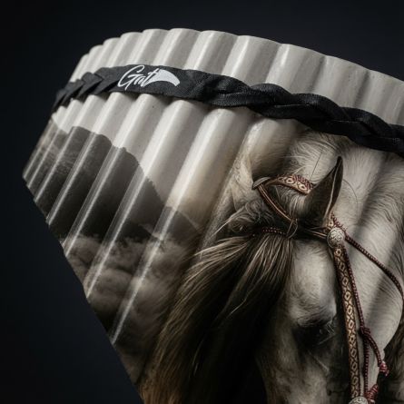 پنفلوت بامبو رنگ سفید طرح اسب