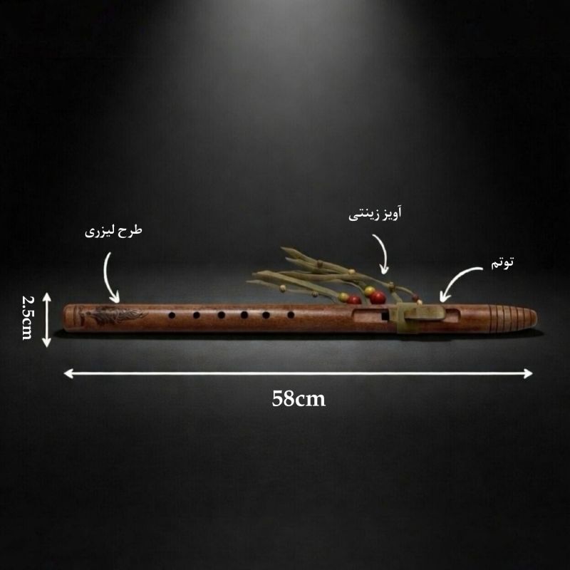 خرید فلوت سرخپوستی لاکوتا حرفه‌ای کوک F#